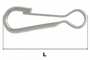 Mousqueton simplex sans touret Longueur 70mm (Économique) - Côtes et dimensions