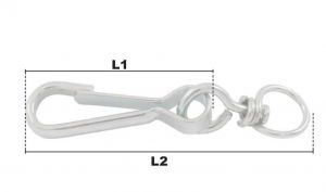 Mousqueton simplex Longueur 60mm (Économique) - Côtes et dimensions
