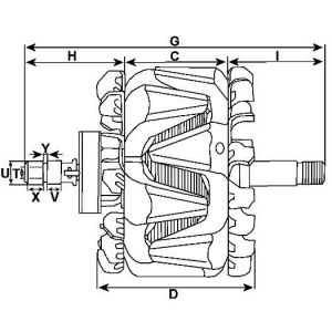 Rotor d'alternateur Bosch pour BOSCH F00M312002 - vue 2