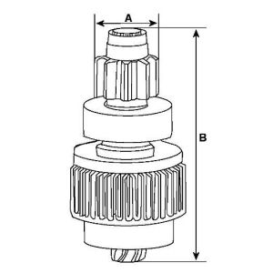 Lanceur compatible pour démarreur EUROLEC-HCUK 10235 - vue 2