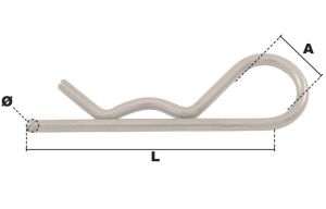 Goupille bêta Ø 2,5mm (Économique) - Côtes et dimensions