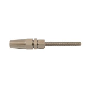 Embout fileté à sertissage manuel rapide M6 Ø 3mm Gauche (Inox) - Embout fileté à sertissage INOX pour diamètre de câble 3 mm