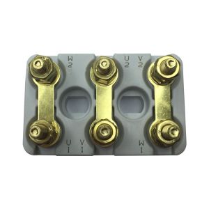 Plaque à bornes 50x32 mm avec trous oblong - FATPB01-1