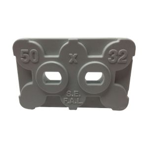 Plaque à bornes 50x32 mm avec trous oblong - FATPB01-3