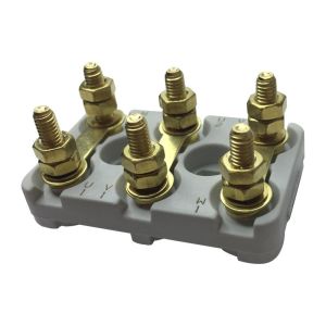 Plaque à bornes 50x32 mm avec trous oblong - FATPB01-4