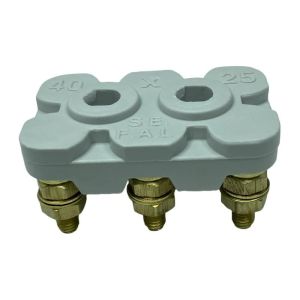 Plaque à bornes 40x25 mm avec trous oblong - Plaque à bornes 40x25 avec trous oblong