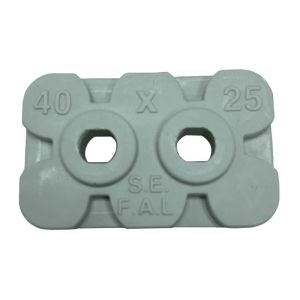 Plaque à bornes 40x25 mm avec trous oblong - Plaque à bornes 40x25 avec trous oblong