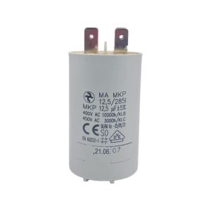 Condensateur permanent 12,5 µF à cosses pour moteur électrique ou pompe