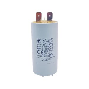 Condensateur permanent 16 µF à cosses pour moteur électrique ou pompe