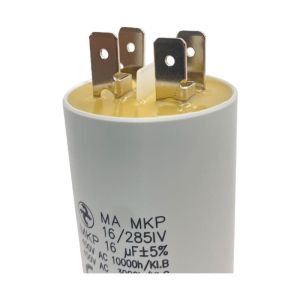 Condensateur permanent 16 µF à cosses pour moteur électrique ou pompe - Condensateur permanent 16 µF