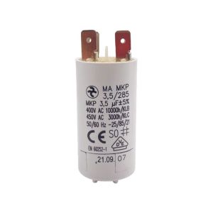 Condensateur permanent 3,5 µF à cosses pour moteur électrique ou pompe