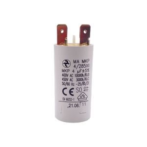 Condensateur permanent 4 µF à cosses pour moteur électrique ou pompe