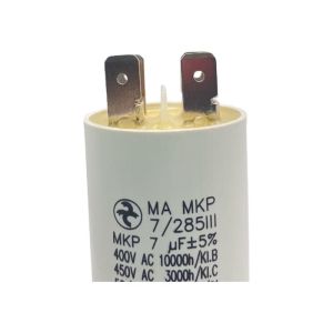Condensateur permanent 7 µF à cosses pour moteur électrique ou pompe - Condensateur 7 µF