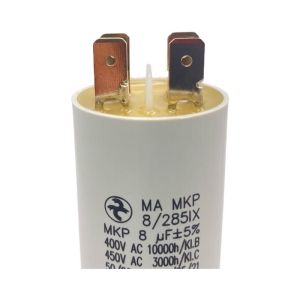Condensateur permanent 8 µF à cosses pour moteur électrique ou pompe - Condensateur 8µF