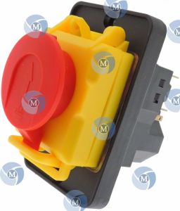 Bouton interrupteur urgence machine avec manque de tension