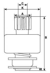 Lanceur compatible pour démarreur ZEN 0366 - lanceur CAO131019