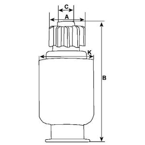 Lanceur compatible pour démarreur REMY (DELCO) 1109779 - vue 2