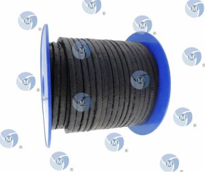 Tresse graphitée PTFE  .6 x 6 mm  - bobine complète - Tresse graphitée PTFE .6 x 6 mm - bobine complète