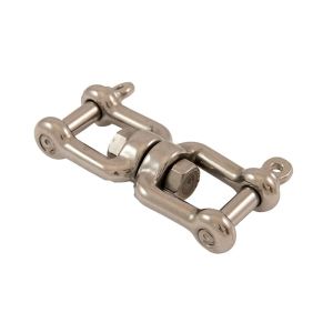 Émerillon avec 2 manilles Ø 19mm (Inox) - Émerillon deux manilles INOX supportant jusqu'à 2400 kg