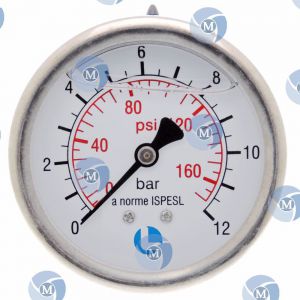 Manomètre GLYCÉRINE   63  (eau/air)  / Boîtier inox