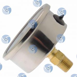 Manomètre GLYCÉRINE   63  (eau/air)  / Boîtier inox - Manomètre GLYCÉRINE 63 (eau/air) / Boîtier inox