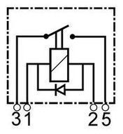 Micro relais 12V compatible pour WEHRLE 29200045 - Micro relais 12V pour Wehrle 29200045