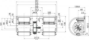 Ventilateur de chauffage compatible pour HC-CARGO F032160878 - vue 2