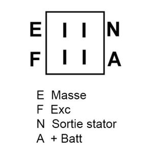 Alternateur compatible pour MAZDA 057118300 - Schéma