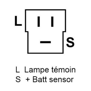 Alternateur compatible pour LUCAS LRA01215 - Schema