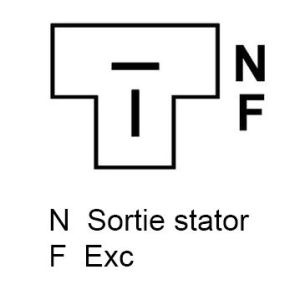 Alternateur compatible pour HITACHI LT13305 - Schéma