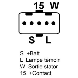 Alternateur compatible pour UNIPOINT ALT2113 - Schéma