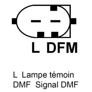 Alternateur compatible pour AUTOSTARTER POLAND A1015R - Connecteur