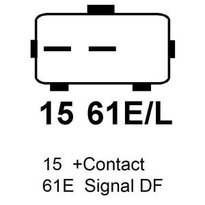 Alternateur compatible pour HELLA 8EL737380001 - Connecteur
