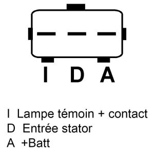 Alternateur compatible pour UNIPOINT ALT1606 - Schéma