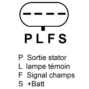 Alternateur compatible pour BOSCH BLUE F042300077 - Connecteur