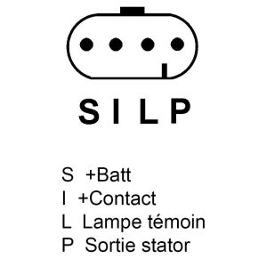 Alternateur compatible pour WAI 1219721DR - Schéma