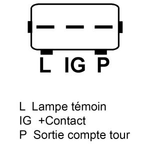 Alternateur compatible pour CASCO CAL40263 - Connecteur