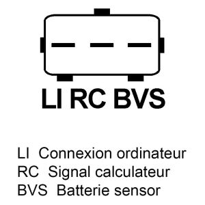 Alternateur compatible pour DENSO 1042103710 - Connecteur