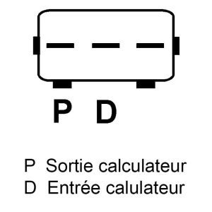 Alternateur compatible pour DANSK RENOVERINGSINDUSTRI 224305902 - Connecteur