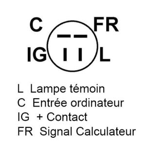 Alternateur compatible pour HONDA 31100PM5A01 - Schéma