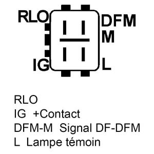 Alternateur compatible pour AUTOSTARTER POLAND A6065 - Connecteur