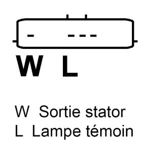 Alternateur compatible pour UNIPOINT BOSCH F042A03115 - Connecteur