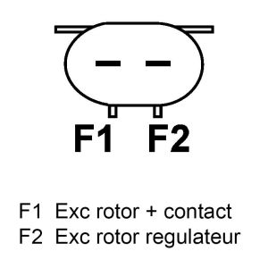 Alternateur compatible pour AUTOSTARTER POLAND A6156P - Connecteur