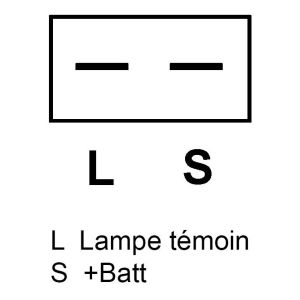 Alternateur compatible pour REMY (DELCO) 1100280 - Schéma