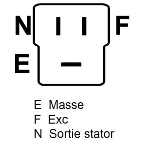 Alternateur compatible pour BOSCH 0986034341 - Schéma
