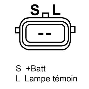 Alternateur compatible pour HITACHI LR160734B - Schéma