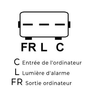 Alternateur compatible pour KIA 3730004610 - Connecteur