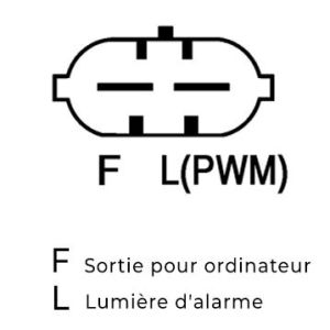 Alternateur compatible pour OPEL 1204645 - schema broche PL180