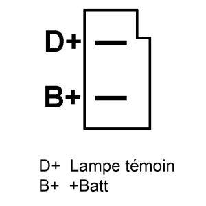 Alternateur compatible pour FIAT 4474815 - Schema