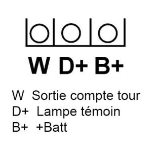 Alternateur compatible pour FORD RV946B10300BB - Schéma